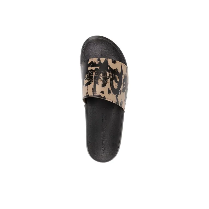 Alexander McQueen Slide Slippers Men's Light Umber-3