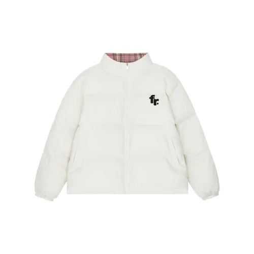 FOURSIS Puffer Jackets Unisex Milk White