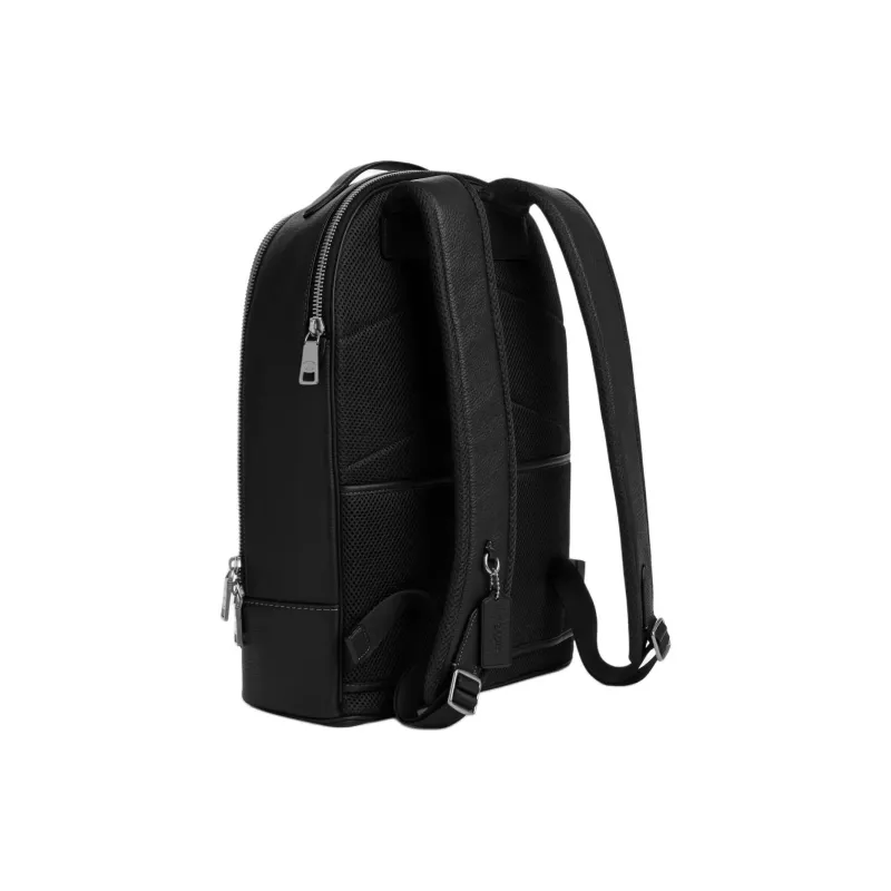 COACH ETHAN Cow Leather Patchwork With Fabric Backpack Large Size Men's Black-1