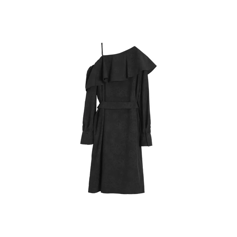 ELLE Long Sleeved Dresses Women's White-5