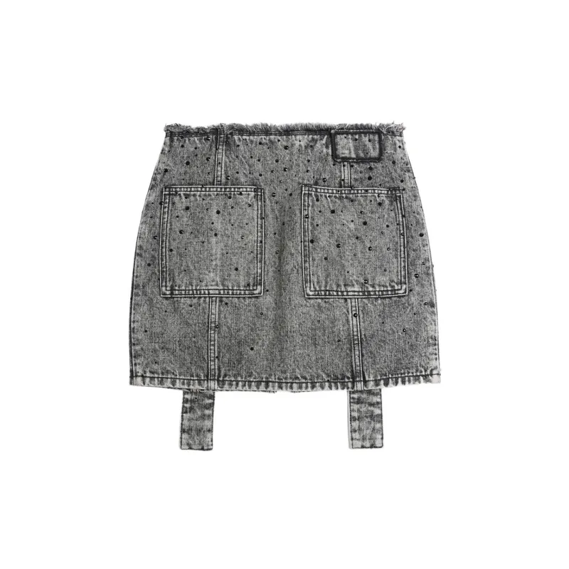 TCH Denim Short Skirts Women's Denim Gray-1