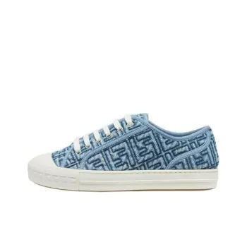 FENDI Domino Denim Low Top Sneakers Women's