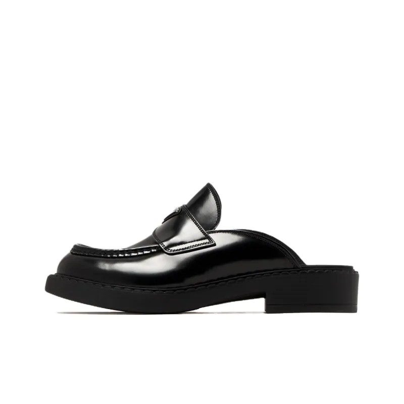 PRADA Abrasion Resistant Closed Toe Slippers Men's Black-0