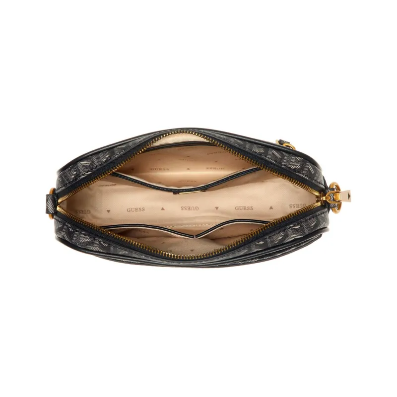 GUESS Artificial Leather Camera Bags Shoulder Bags Unisex Black-3