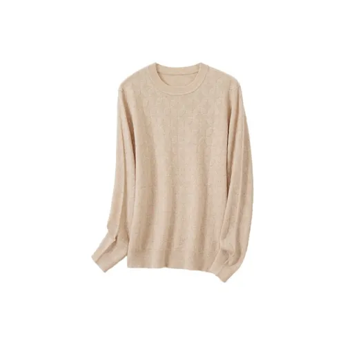 Vidolas Sweaters Women's Premium Floral Beige