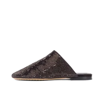 Bottega Veneta Crystal Embellished Slip On Flats Women's