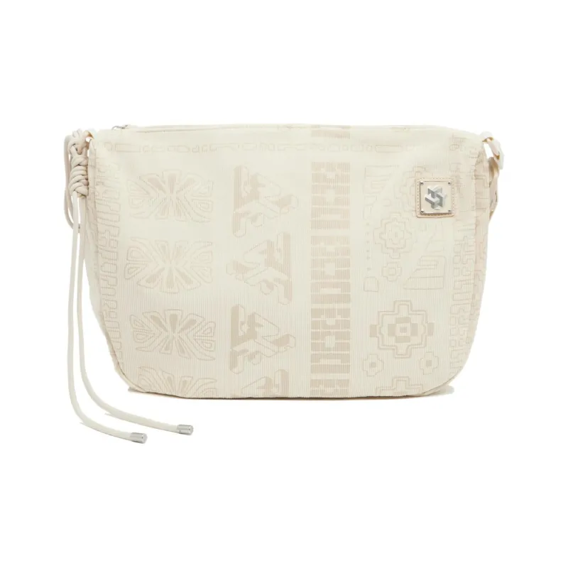 LiNing Chinese Culture Series Cotton Shoulder Bag, Crossbody Bag Unisex Dusty Khaki-0