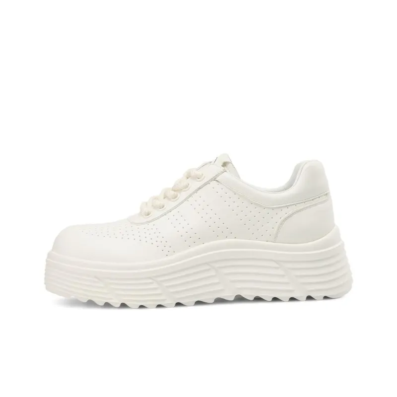 Rosa Bianca Cushioning Wear Resistant Low Top Casual Shoes Women's White-0