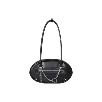 Hahhhsis Silver Metal Zip Closure Large Capacity Shoulder Bag Handbag Women's Pink/Black