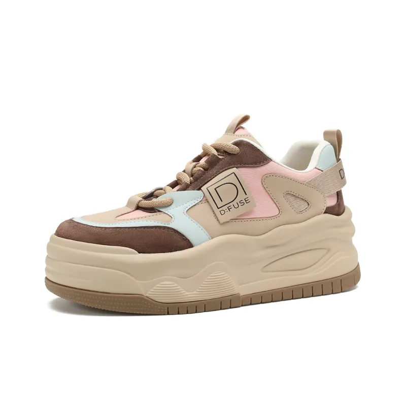 D:FUSE SCANDINAVIA Wear-Resistant Lightweight Height Increasing Low-Top Stylish Skateboarding Shoes Women's-7