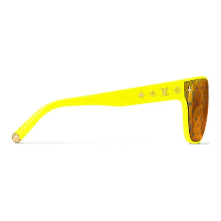 LOUIS VUITTON Nylon Injection Molded Square Sunglasses Women's Yellow-2