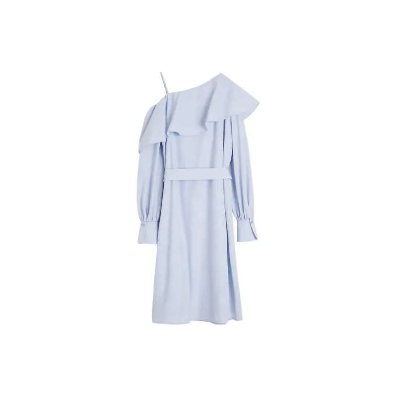 ELLE Long Sleeved Dresses Women's White-3