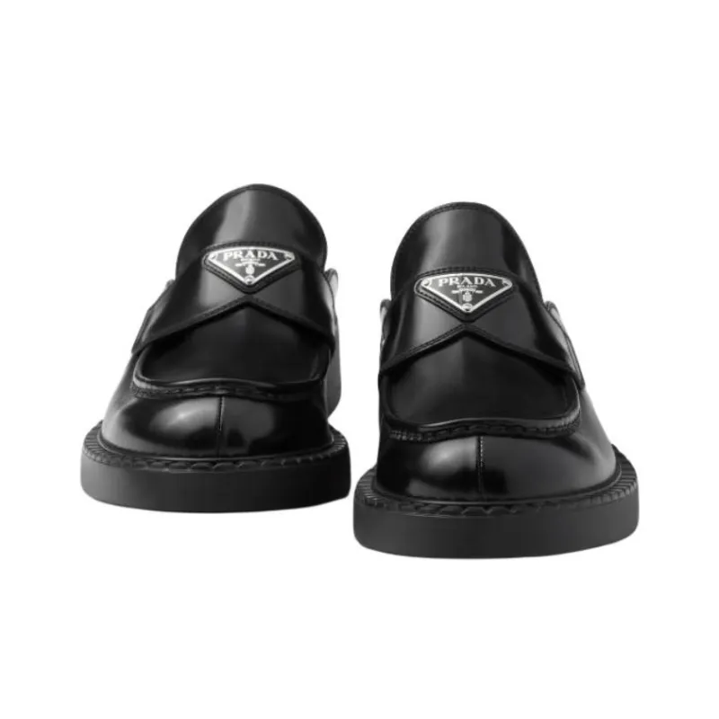PRADA Abrasion Resistant Closed Toe Slippers Men's Black-4