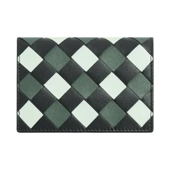 Bottega Veneta Calfskin Card Holder Card Holder Women's Slate Glacier Aloe Vera