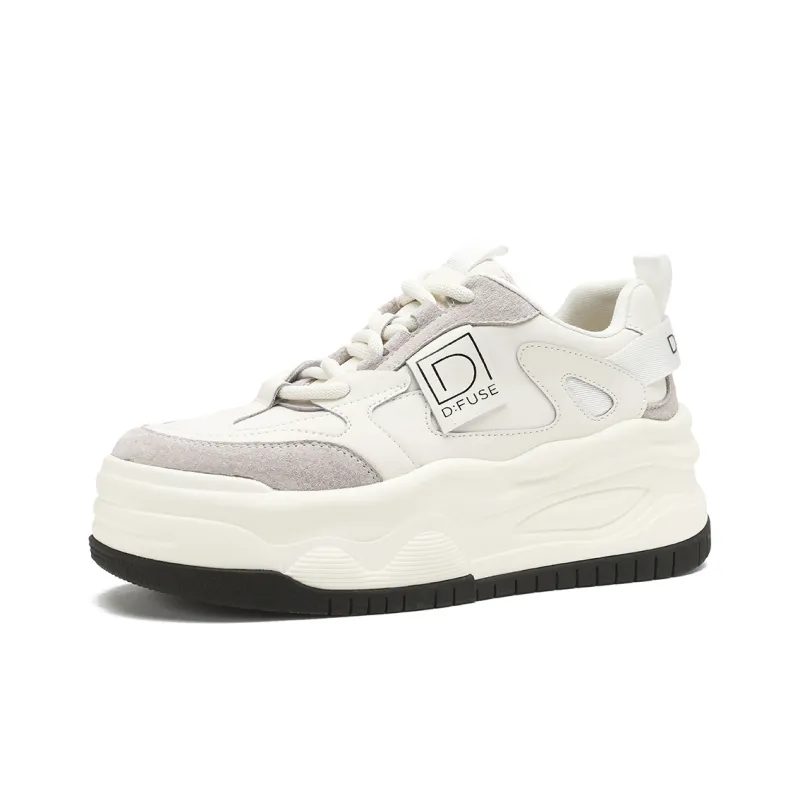 D:FUSE SCANDINAVIA Wear-Resistant Lightweight Height Increasing Low-Top Stylish Skateboarding Shoes Women's-0