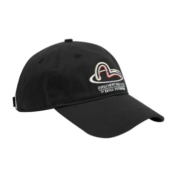 EVISU Cotton Baseball Caps Unisex Black
