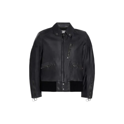 COACH Leather Jackets Men Black