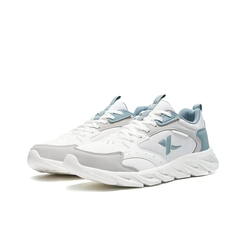 XTEP Shock Absorbers With Slip Resistant And Abrasion Resistant Properties Low Top Running Shoes Men's White Gray Blue-1