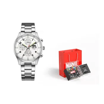 MARVEL Space Collection Mechanical Movement Steel Strap Watch Men's Watches Silver Dial M-6049SSW