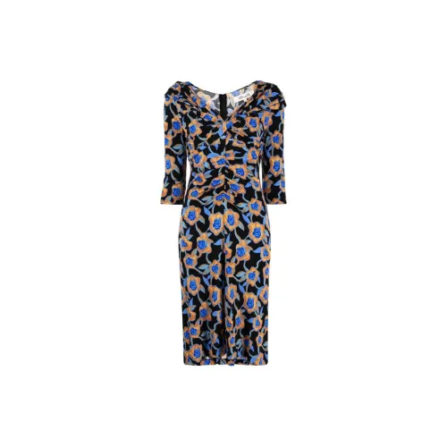 DVF Diane von Furstenberg Jin Floral-print V-neck Dress