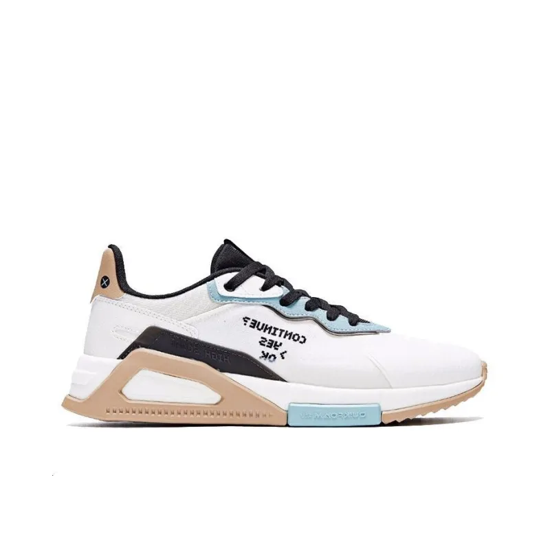 361° NFO Technology Slip Resistant Cushioning Breathable Low Top Casual Shoes Men's White Green-1