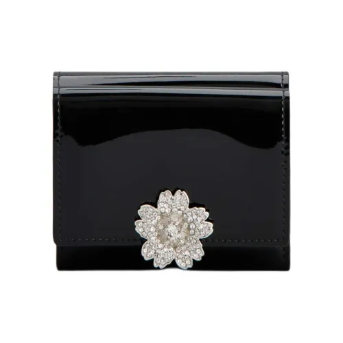 Roger Vivier Patent Leather Wallet Women's Black