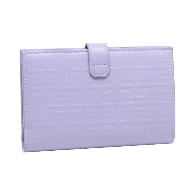 GIVENCHY Leather Card Holder Wallet Mini Women's Lavender-2