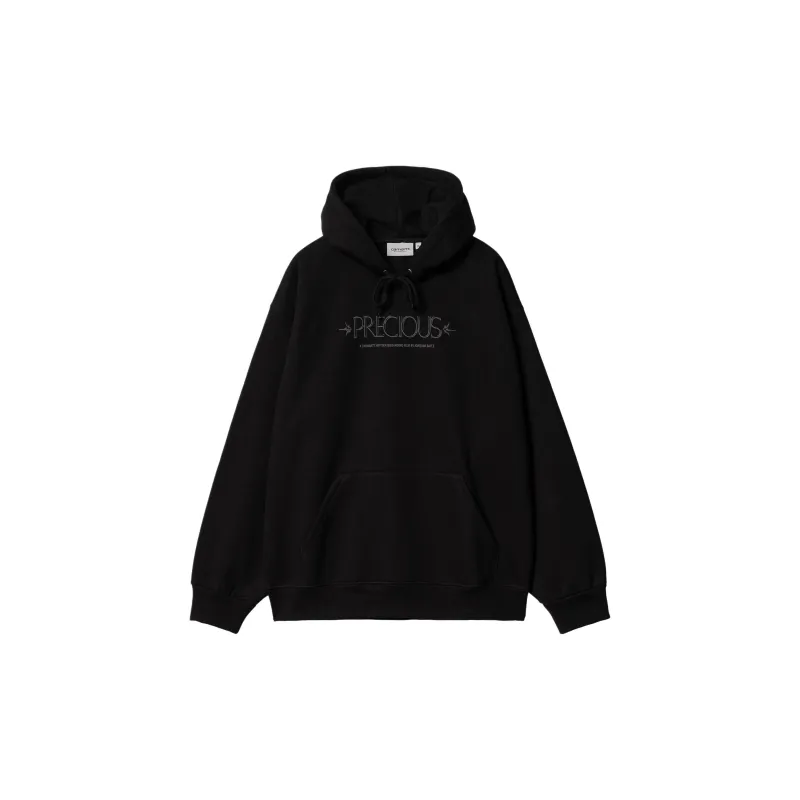 Carhartt WIP SS24 Hooded Precious Sweatshirt Men's Black-1