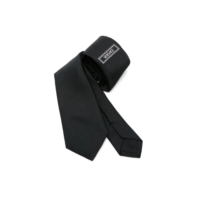 VERSACE '90s Vintage Logo Pointed Tip Tie-1