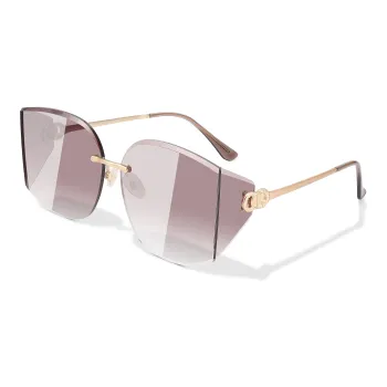PULAIS Alloy Square Sunglasses Women's Gold Frame