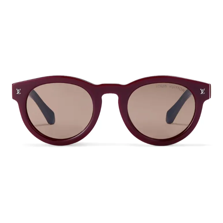 LOUIS VUITTON Acetate Round Sunglasses Unisex Red-0