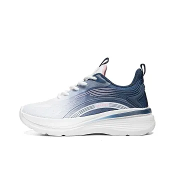 Warrior Students' Running Shoes Lightweight And Breathable Low Top Casual Shoes Women's White Dark Blue Pink