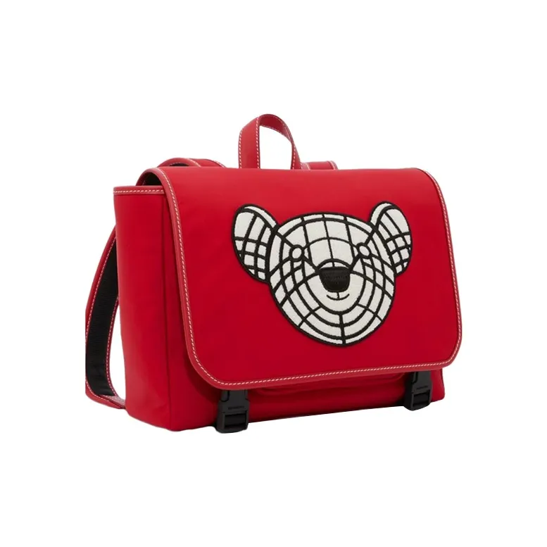 Burberry Leather Decoration Backpack Kids' Red-1