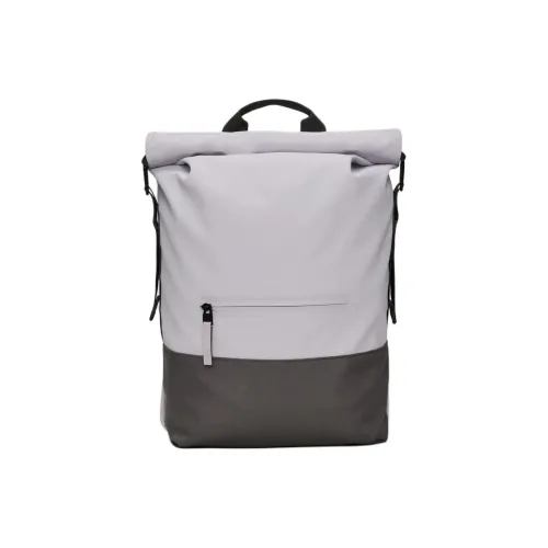 Rains Polyester Backpack Unisex Pyrite Stone Color