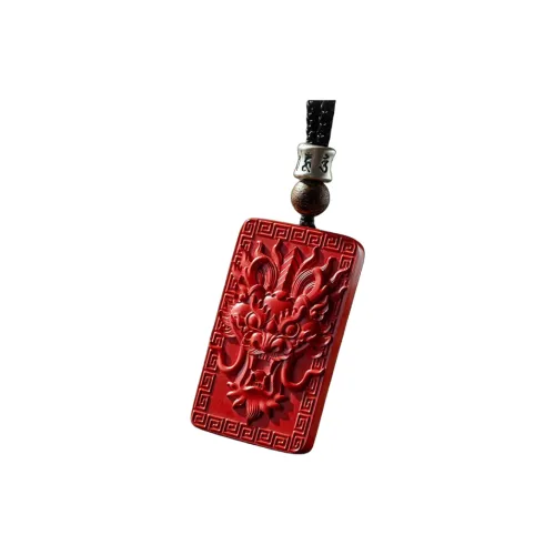 Xifeng Building Cinnabar Jade Pendants Men's