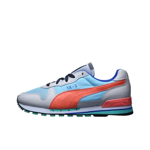 PUMA TX3 Cushioning Breathable Low-Top Running Shoes Men's Orange Blue