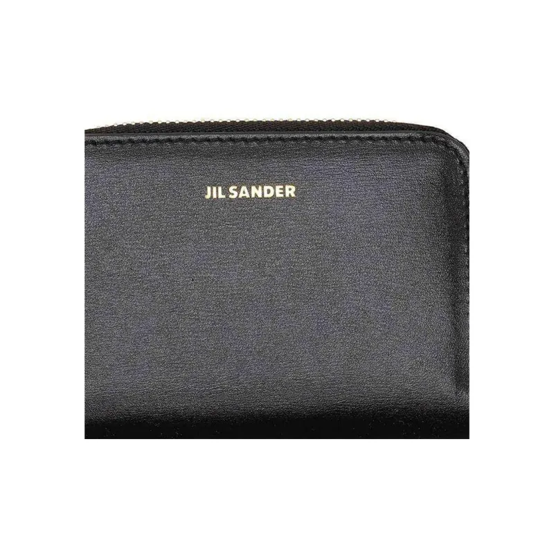 JIL SANDER Logo Plaque Zipped Wallet-4