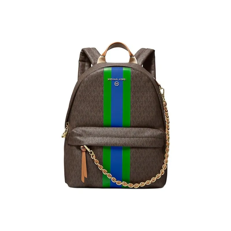 MICHAEL KORS Slater Coated Canvas Backpack Medium Size Women's Palm Green-0
