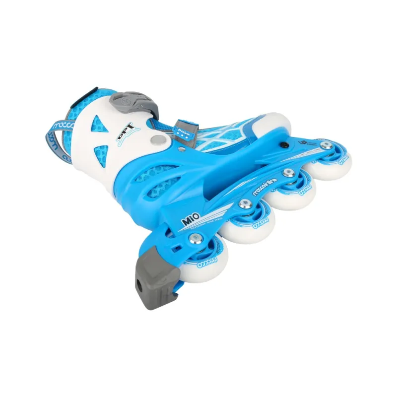 Michael Inline Skates Professional Ice Skates Set Beginner's Training Lock Wheel Kids' Size Adjustable Blue-1