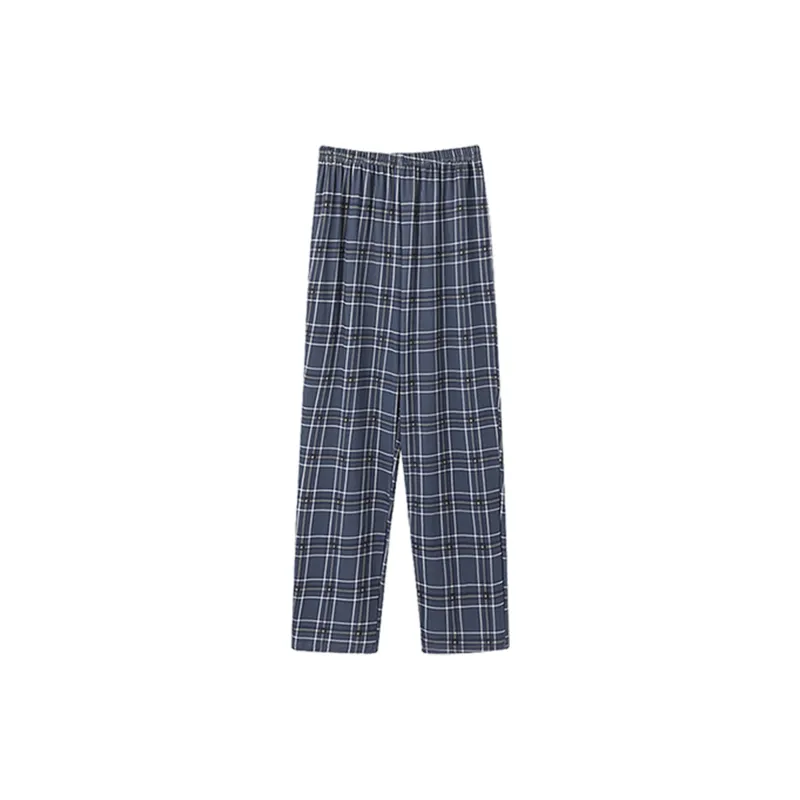 Flowers In Water Pajama Pants Men's Dark Blue-0