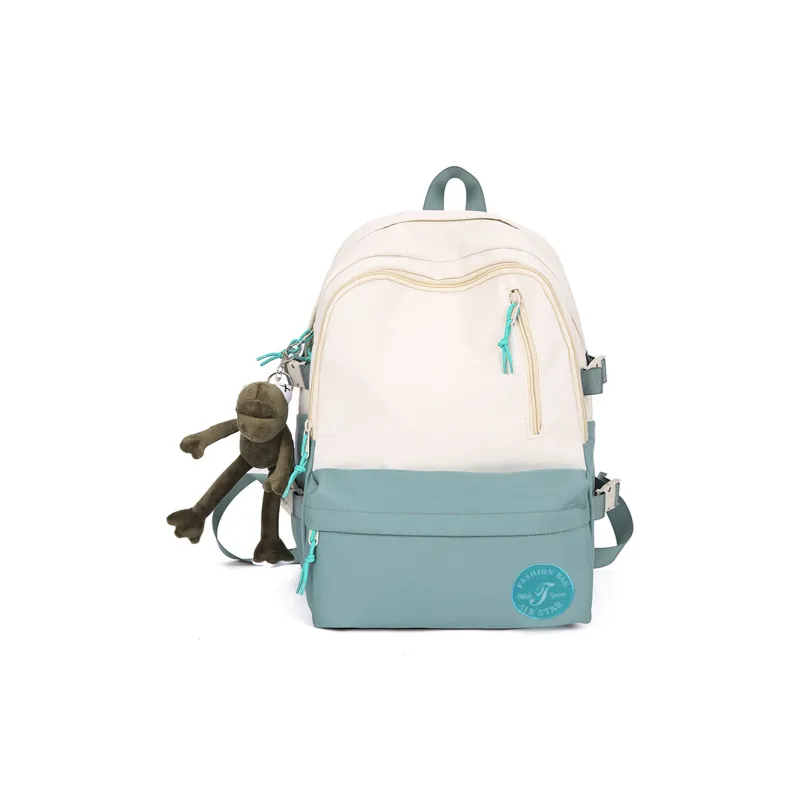 TAKI Nylon Commute Versatile Students Backpack Unisex Couple's Version Medium Size Multicolor-5