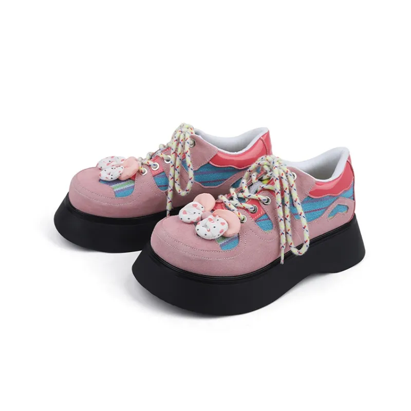NiuwaStudio Casual Single Shoes 5cm Women's Pink-2