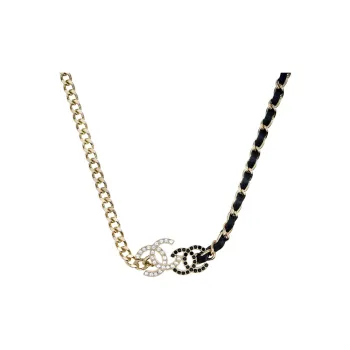 CHANEL Gold Necklace AB9278