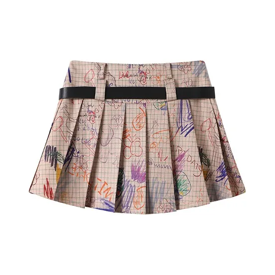 ANDREA MARTIN Casual Short Skirts Women's Coffee-1