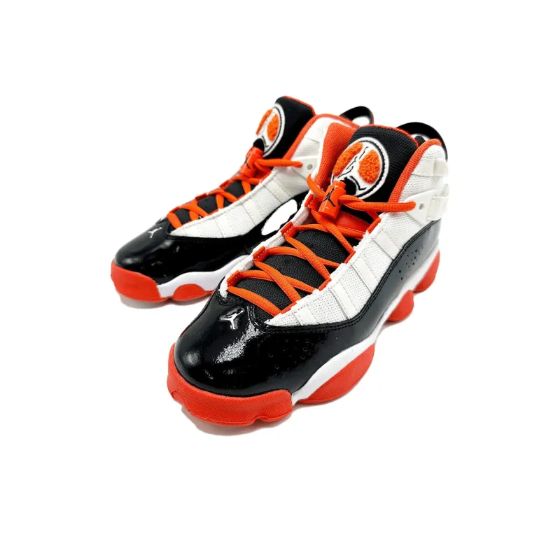 Jordan 6 Rings White Black Team Orange GS-2