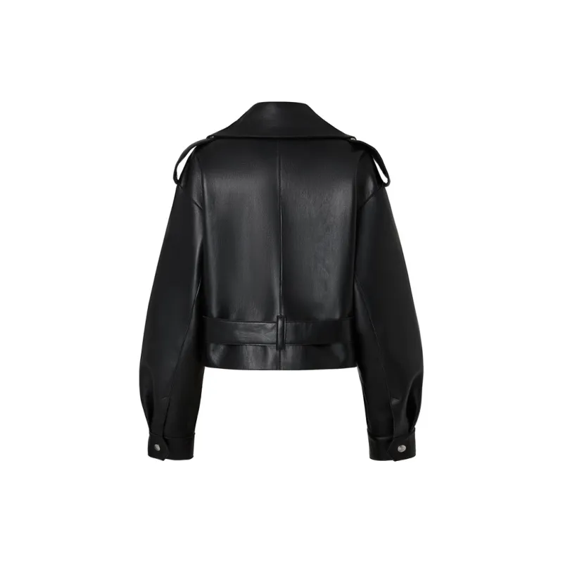 MOCO Leather Jacket Women's Black-1