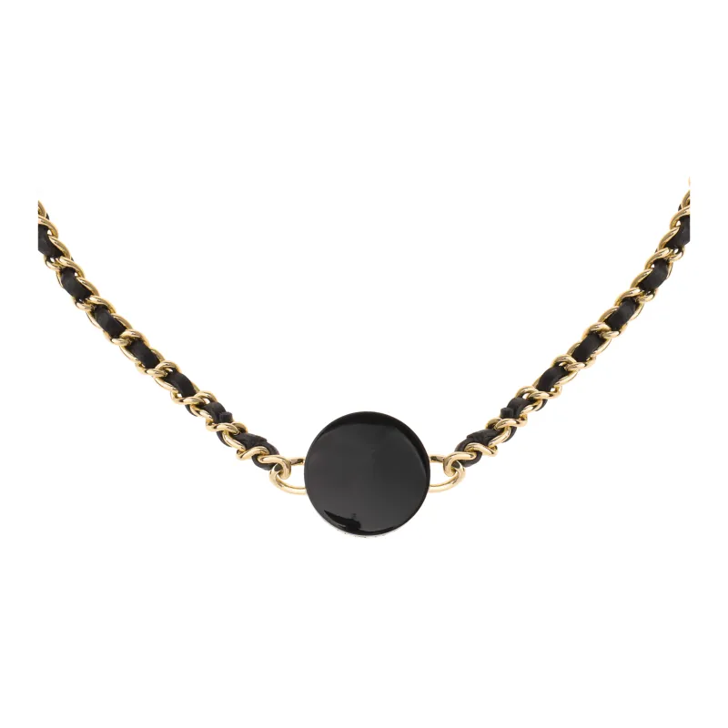 CHANEL Metal Necklaces Women's Gold/Black-1