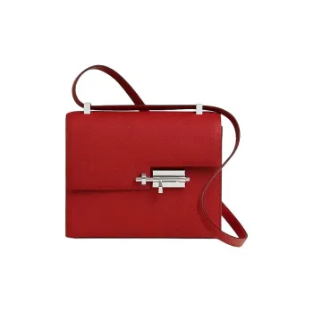 HERMES Verrou Epsom Leather Verrou Bag, Crossbody Bag, Shoulder Bag 21 Women's Burgundy