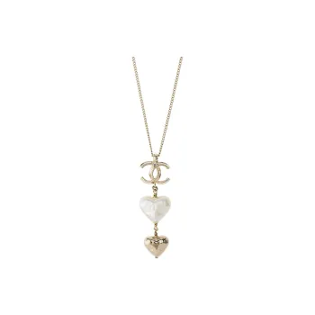 CHANEL Necklaces Women's Gold
