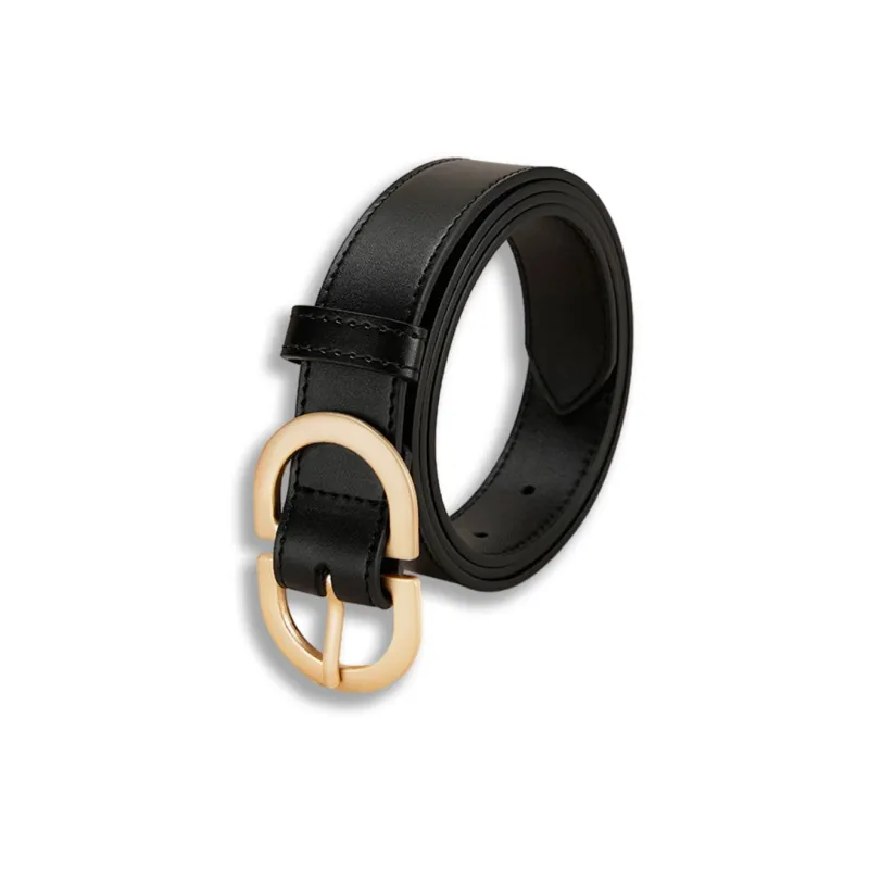 NIUMJ Belt, Suit Trouser Casual Pants With Extended Length, Pin Buckle Leather Belts Women's 2.8cm-1